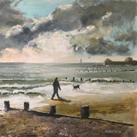 Dog Walker, Hill Head Beach, Fareham