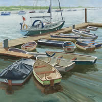 Boats at the Folly Inn Isle of Wight – Art Gallery