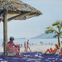 Caribbean Beach Painting – Art Prints