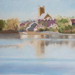 St Marys Church from Stoke Lake – Art Prints and Painting For Sale