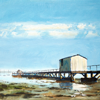 Sultans Jetty Hardway Gosport – High Summer – Art Prints and Painting For Sale