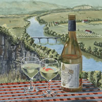Vin de Pays France Vineyards and Wine – Painting and Art Prints