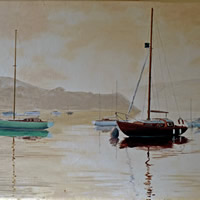 Yachts at Salcombe Devon Art Gallery