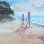 Beach Walk – Hampshire Art Gallery – Oil Painting – Gosport Artist David Whitson