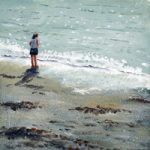 Girl on Beach – Oil Painting – Gosport Hampshire Artist David Whitson