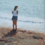 Girl on The Beach 2 – Oil Painting – Artist David Whitson