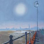 Harbour Wall at Priddys Hard Gosport Hampshire – Oil Painting – Artist David Whitson