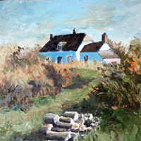 Old Cottage Titchfield Haven – Hampshire Art Gallery – Oil Painting – Gosport Artist David Whitson