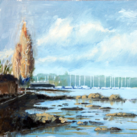 Quay Lane Boatyard from Hardway Gosport – Hampshire Art Gallery