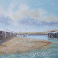 Harbour Entrance Titchfield Haven Nature Reserve Hampshire – Oil Painting and Art Prints