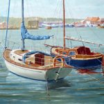 Moored Yachts, Howth Harbour Hampshire – Oil Painting and Art Prints