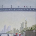 River Thames below Hungerford Bridge London – Painting – Gosport Hampshire Artist David Whitson