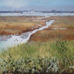 Tidal flats above Hardway – Gosport Hampshire – Oil Painting and Art Prints – Artist David Whitson