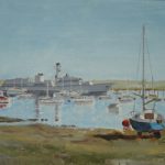 Boat Moorings Hardway Hampshire – Art Prints and Original Oil Painting