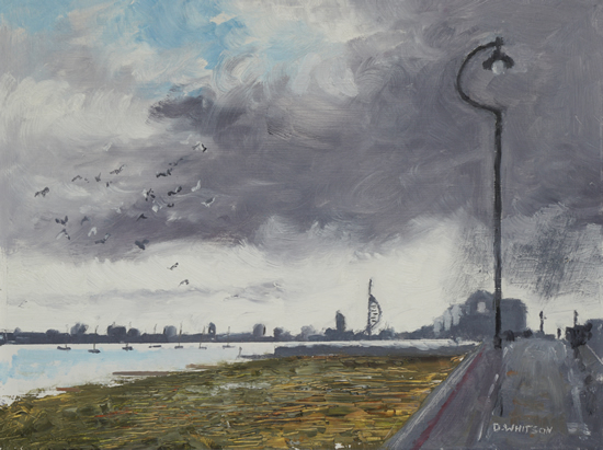 Gathering Storm Portsmouth Harbour Hampshire - Oil Painting and Art Prints